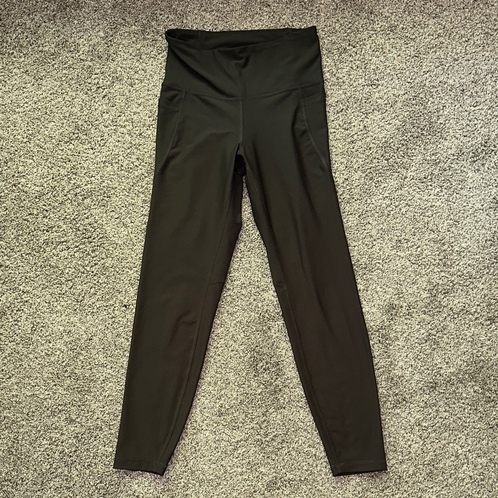 Old Navy Active Powersoft Olive High-Waisted Leggings -Size Medium